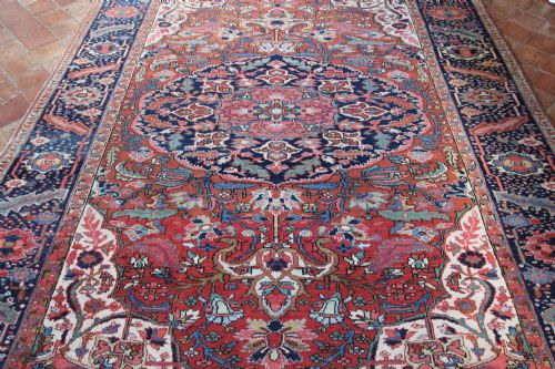 ANTIQUE 'AHAR' HERIZ CARPET PERSIA - ADDITIONAL PHOTO 7