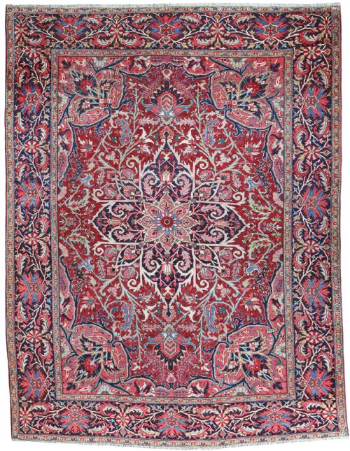 antique heriz carpet persia - CATEGORY: ANTIQUE RUGS - DATED 1910