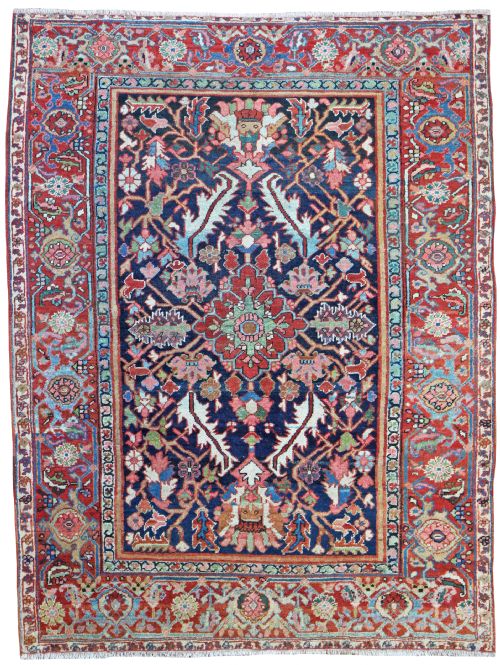 antique heriz rug persia - CATEGORY: ANTIQUE RUGS - DATED 1890