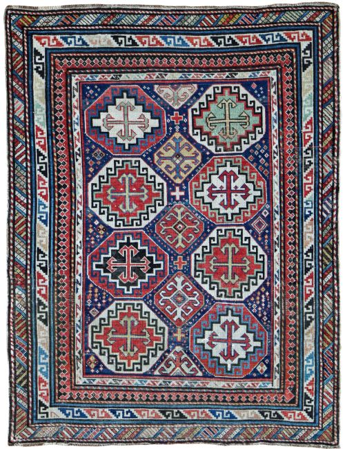 antique shirvan rug caucasus - CATEGORY: ANTIQUE RUGS - DATED 1890