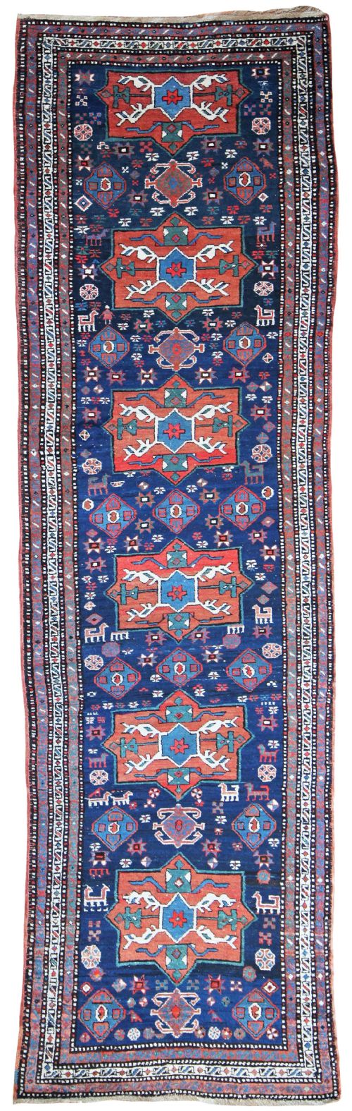 antique karaja runner - CATEGORY: ANTIQUE RUGS - DATED 1910