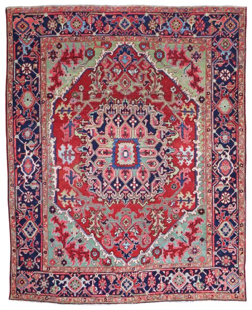antique heriz rug - CATEGORY: ANTIQUE RUGS - DATED 1890