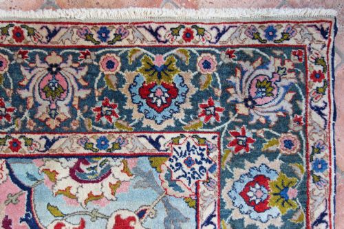 ANTIQUE 'BENLIAN' TABRIZ CARPET - ADDITIONAL PHOTO 6