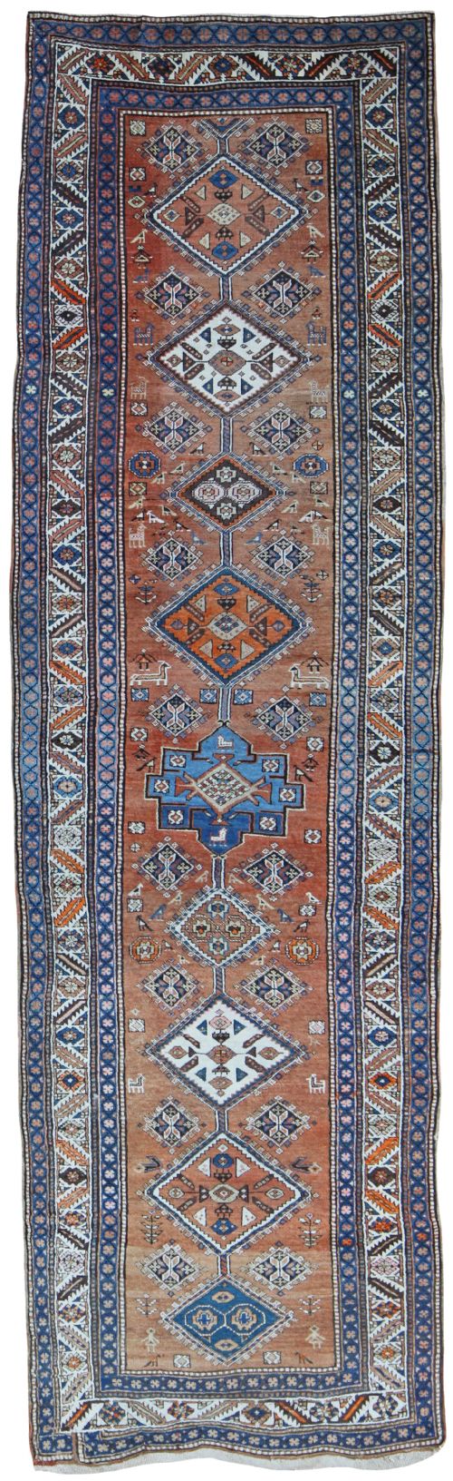 antique heriz runner - CATEGORY: ANTIQUE RUGS - DATED 1910
