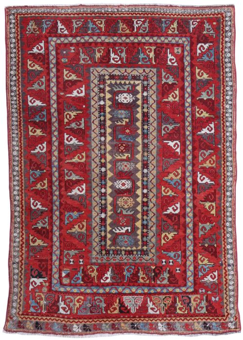 antique melas rug - CATEGORY: ANTIQUE RUGS - DATED 1870