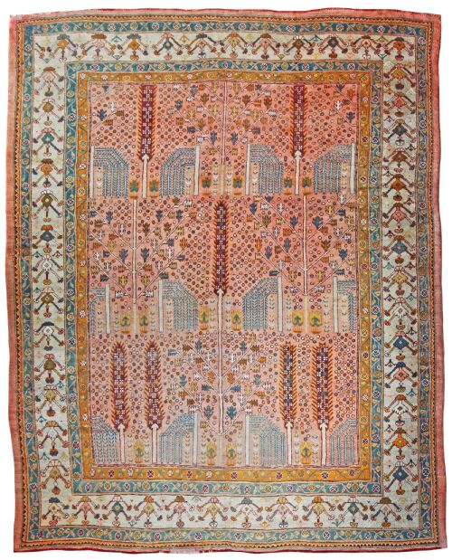 antique ushak carpet - CATEGORY: ANTIQUE RUGS - DATED 1890