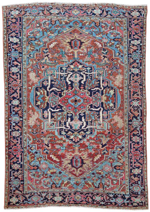 antique heriz carpet - CATEGORY: ANTIQUE RUGS - DATED 1900