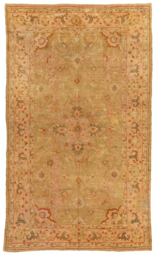 antique oushak carpet - CATEGORY: ANTIQUE RUGS - DATED 1890