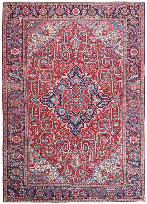 antique heriz carpet - CATEGORY: ANTIQUE RUGS - DATED 1900