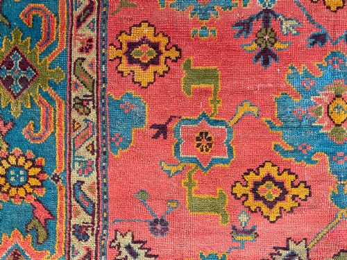 ANTIQUE USHAK CARPET - ADDITIONAL PHOTO 4