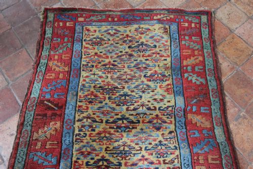 ANTIQUE KURDISH LONG RUG - ADDITIONAL PHOTO 1