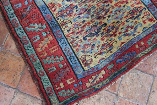 ANTIQUE KURDISH LONG RUG - ADDITIONAL PHOTO 9