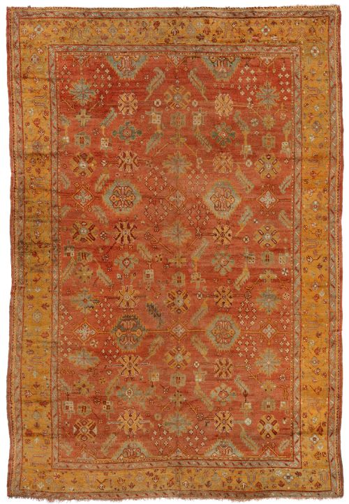 antique ushak carpet - CATEGORY: ANTIQUE RUGS - DATED 1890