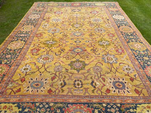 RARE ANTIQUE ZIEGLER CARPET - ADDITIONAL PHOTO 2
