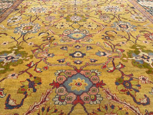 RARE ANTIQUE ZIEGLER CARPET - ADDITIONAL PHOTO 5