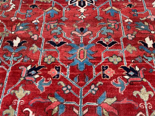 FINE ANTIQUE HERIZ CARPET - ADDITIONAL PHOTO 3