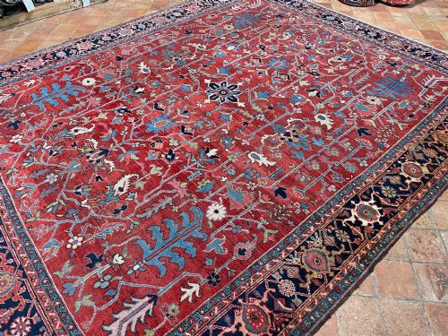 FINE ANTIQUE HERIZ CARPET - ADDITIONAL PHOTO 4