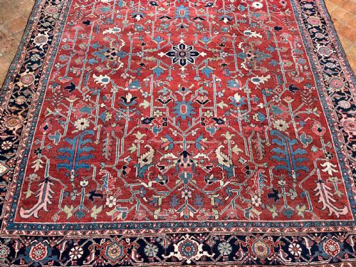 FINE ANTIQUE HERIZ CARPET - ADDITIONAL PHOTO 5