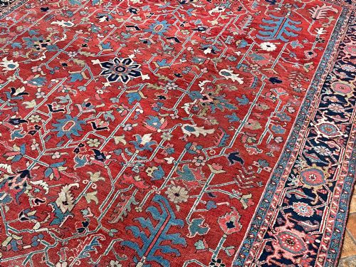 FINE ANTIQUE HERIZ CARPET - ADDITIONAL PHOTO 7