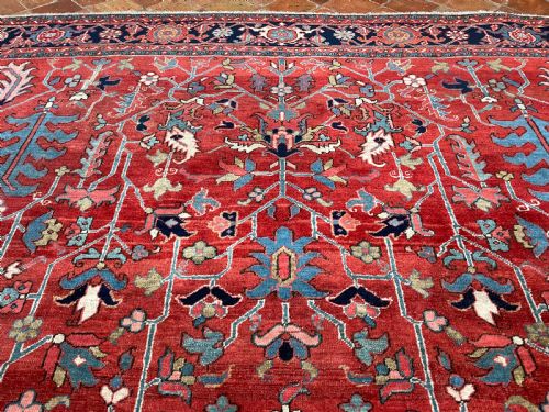 FINE ANTIQUE HERIZ CARPET - ADDITIONAL PHOTO 8