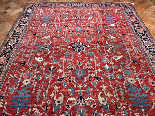 FINE ANTIQUE HERIZ CARPET - ADDITIONAL PHOTO 9