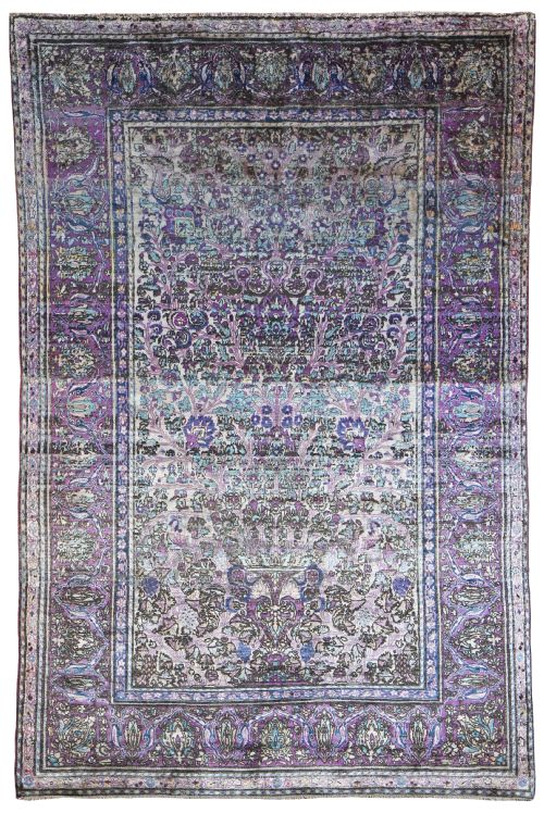 antique silk farahan rug - CATEGORY: ANTIQUE RUGS - DATED 1890
