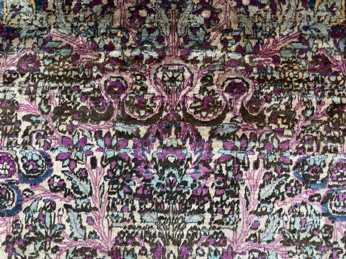 ANTIQUE SILK FARAHAN RUG - ADDITIONAL PHOTO 3