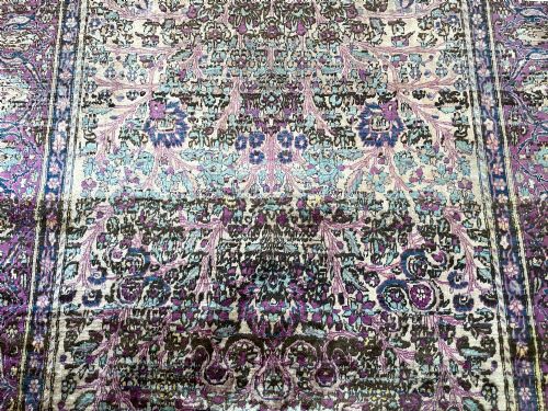 ANTIQUE SILK FARAHAN RUG - ADDITIONAL PHOTO 4