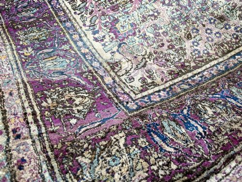ANTIQUE SILK FARAHAN RUG - ADDITIONAL PHOTO 6