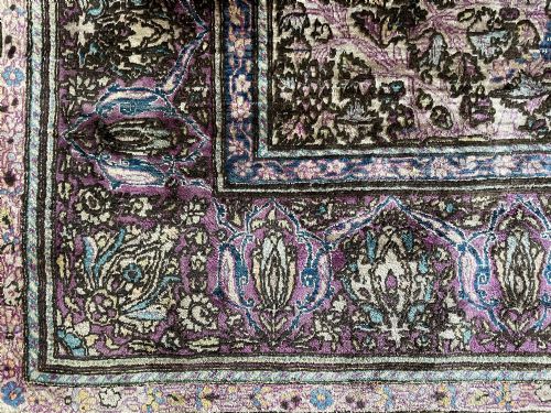 ANTIQUE SILK FARAHAN RUG - ADDITIONAL PHOTO 7