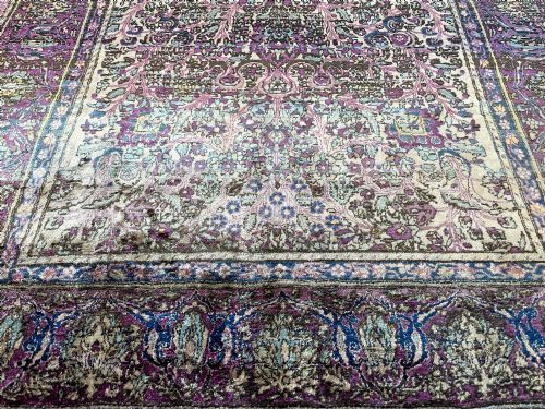 ANTIQUE SILK FARAHAN RUG - ADDITIONAL PHOTO 8