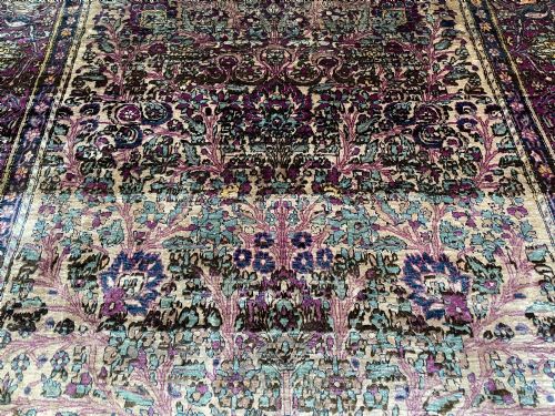 ANTIQUE SILK FARAHAN RUG - ADDITIONAL PHOTO 10