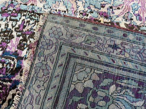 ANTIQUE SILK FARAHAN RUG - ADDITIONAL PHOTO 12