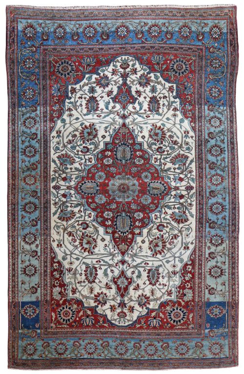 rare antique farahan rug - CATEGORY: ANTIQUE RUGS - DATED 1870