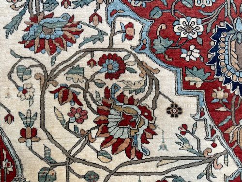 RARE ANTIQUE FARAHAN RUG - ADDITIONAL PHOTO 3