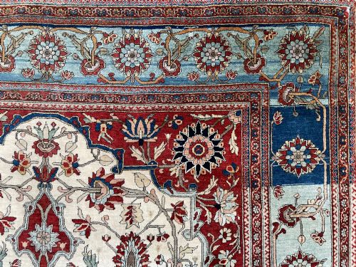 RARE ANTIQUE FARAHAN RUG - ADDITIONAL PHOTO 9
