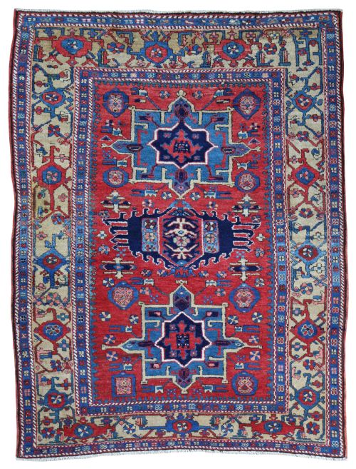 antique heriz rug - CATEGORY: ANTIQUE RUGS - DATED 1890