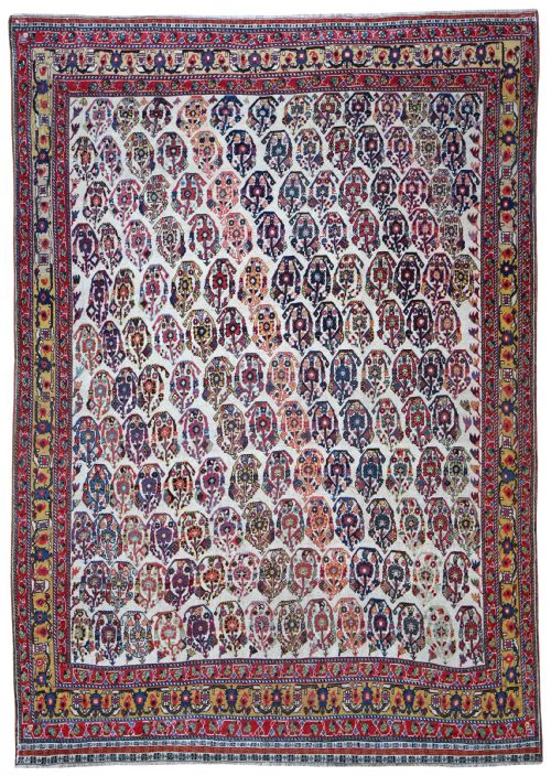antique qashqai kashkuli rug - CATEGORY: ANTIQUE RUGS - DATED 1880