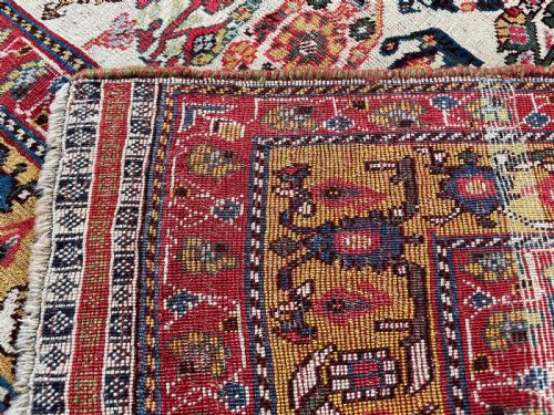 ANTIQUE QASHQAI KASHKULI RUG - ADDITIONAL PHOTO 6