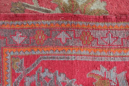 ANTIQUE SQUARE USHAK CARPET - ADDITIONAL PHOTO 1