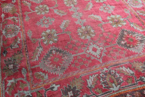 ANTIQUE SQUARE USHAK CARPET - ADDITIONAL PHOTO 2