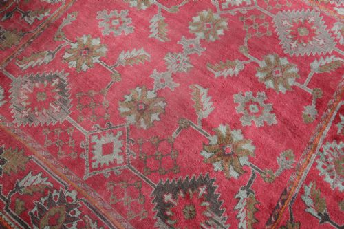 ANTIQUE SQUARE USHAK CARPET - ADDITIONAL PHOTO 5