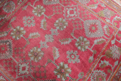 ANTIQUE SQUARE USHAK CARPET - ADDITIONAL PHOTO 6