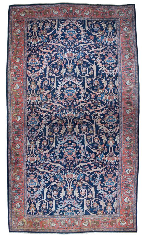 oversize antique mahal carpet - CATEGORY: ANTIQUE RUGS - DATED 1900