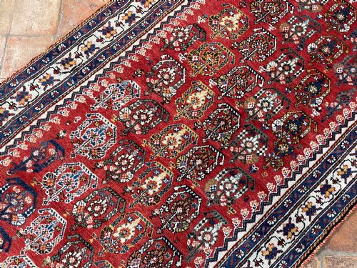 RARE ANTIQUE KASHKULI RUNNER SOUTHERN PERSIA - ADDITIONAL PHOTO 10