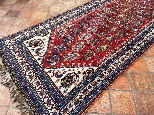 RARE ANTIQUE KASHKULI RUNNER SOUTHERN PERSIA - ADDITIONAL PHOTO 11