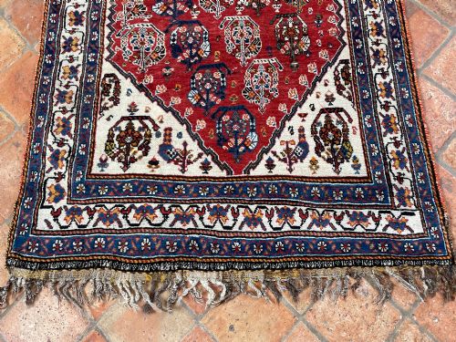 RARE ANTIQUE KASHKULI RUNNER SOUTHERN PERSIA - ADDITIONAL PHOTO 12