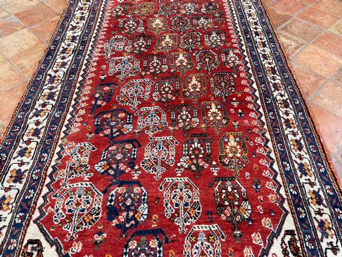 RARE ANTIQUE KASHKULI RUNNER SOUTHERN PERSIA - ADDITIONAL PHOTO 13