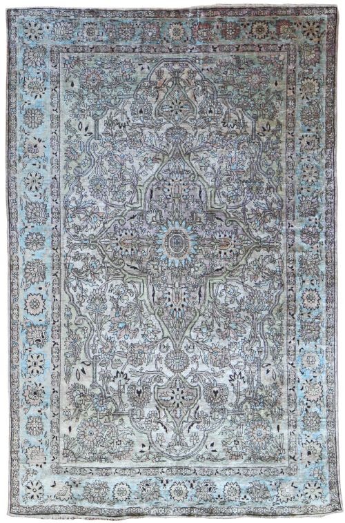 antique silk farahan rug - CATEGORY: ANTIQUE RUGS - DATED 1870