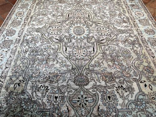 ANTIQUE SILK FARAHAN RUG - ADDITIONAL PHOTO 2